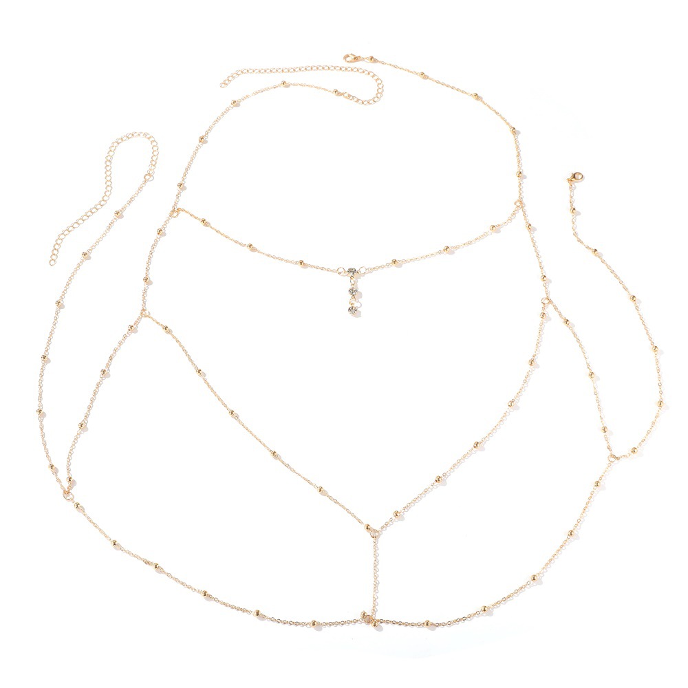 Body Jewelry Harness - Sexy Crystal Chest Chain Harness Stainless
