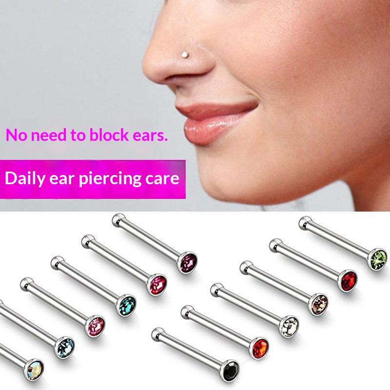 Si 60Pcs New Straight Nose Stu - огляд і ціна Body Jewelry Nose Studs