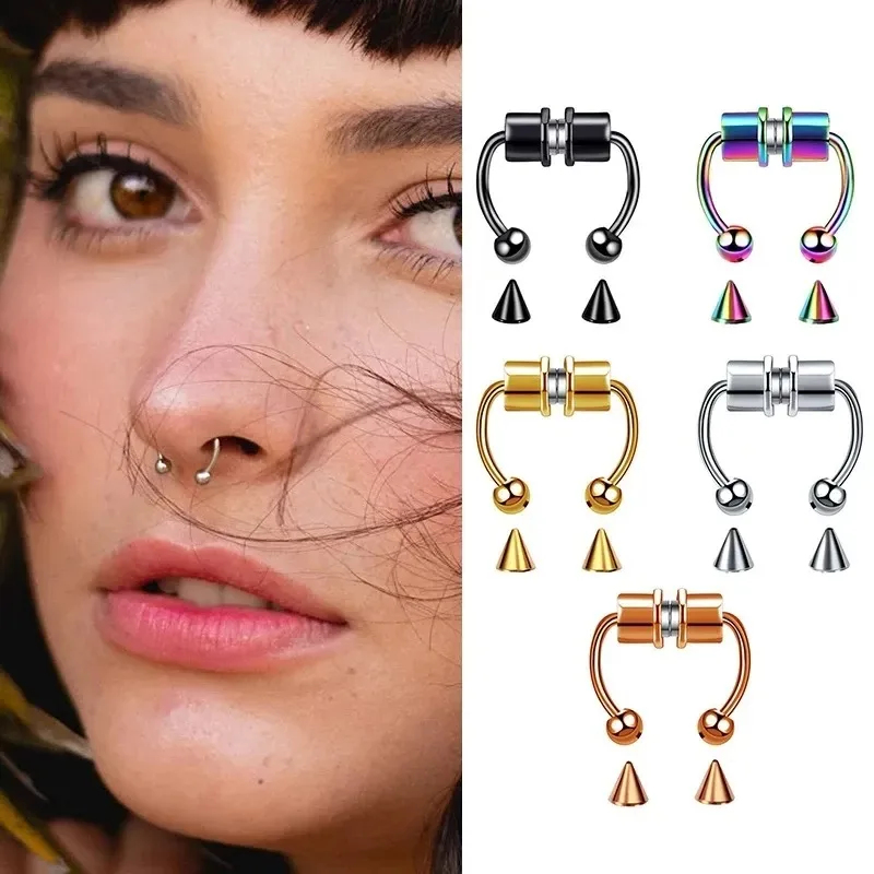 1/2/3Pcs Fake Magnetic Nose Ri - огляд і ціна Body Jewelry Nose Studs