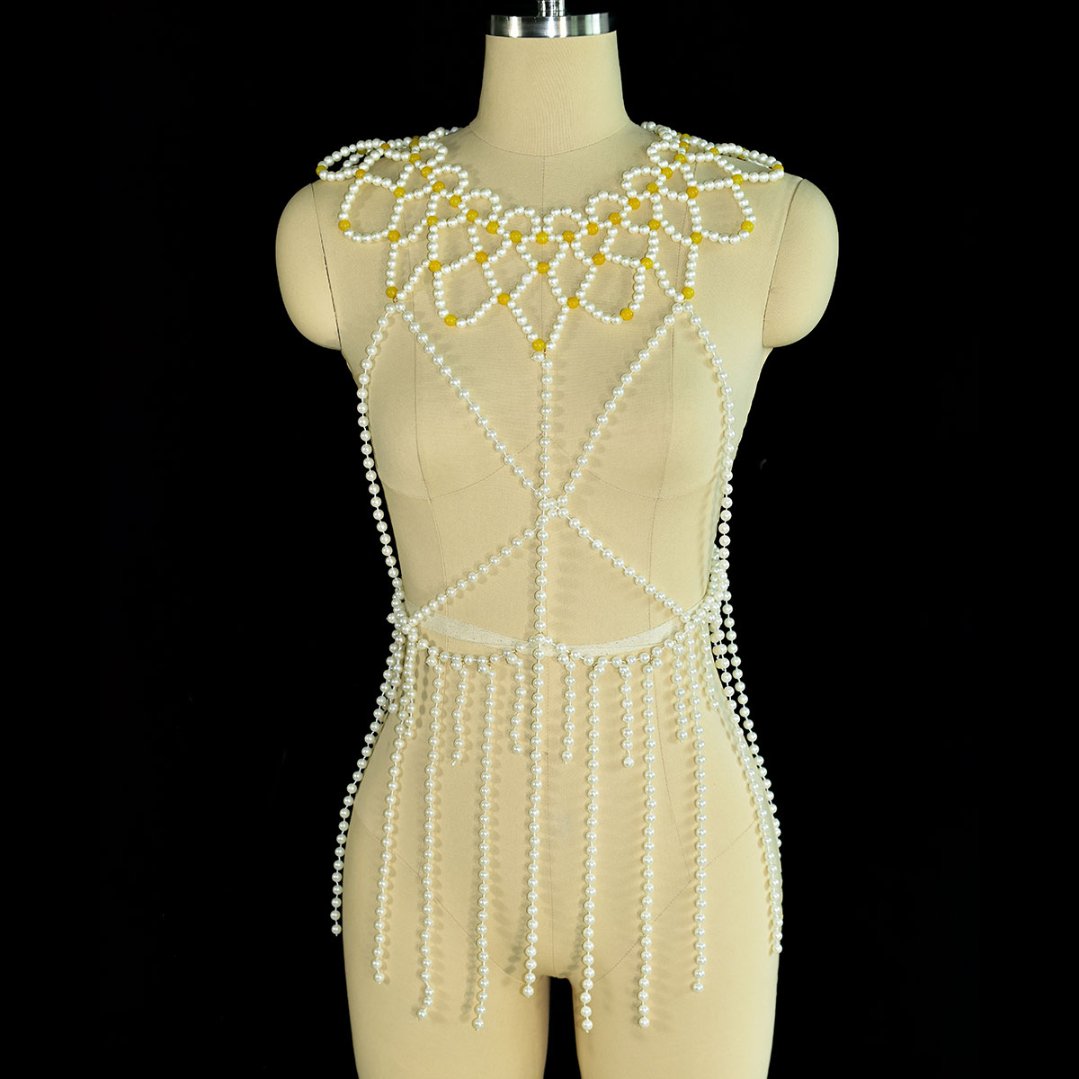 Fashion Faux Pearl Body Jewelr - огляд і ціна Yellow Body Jewelry