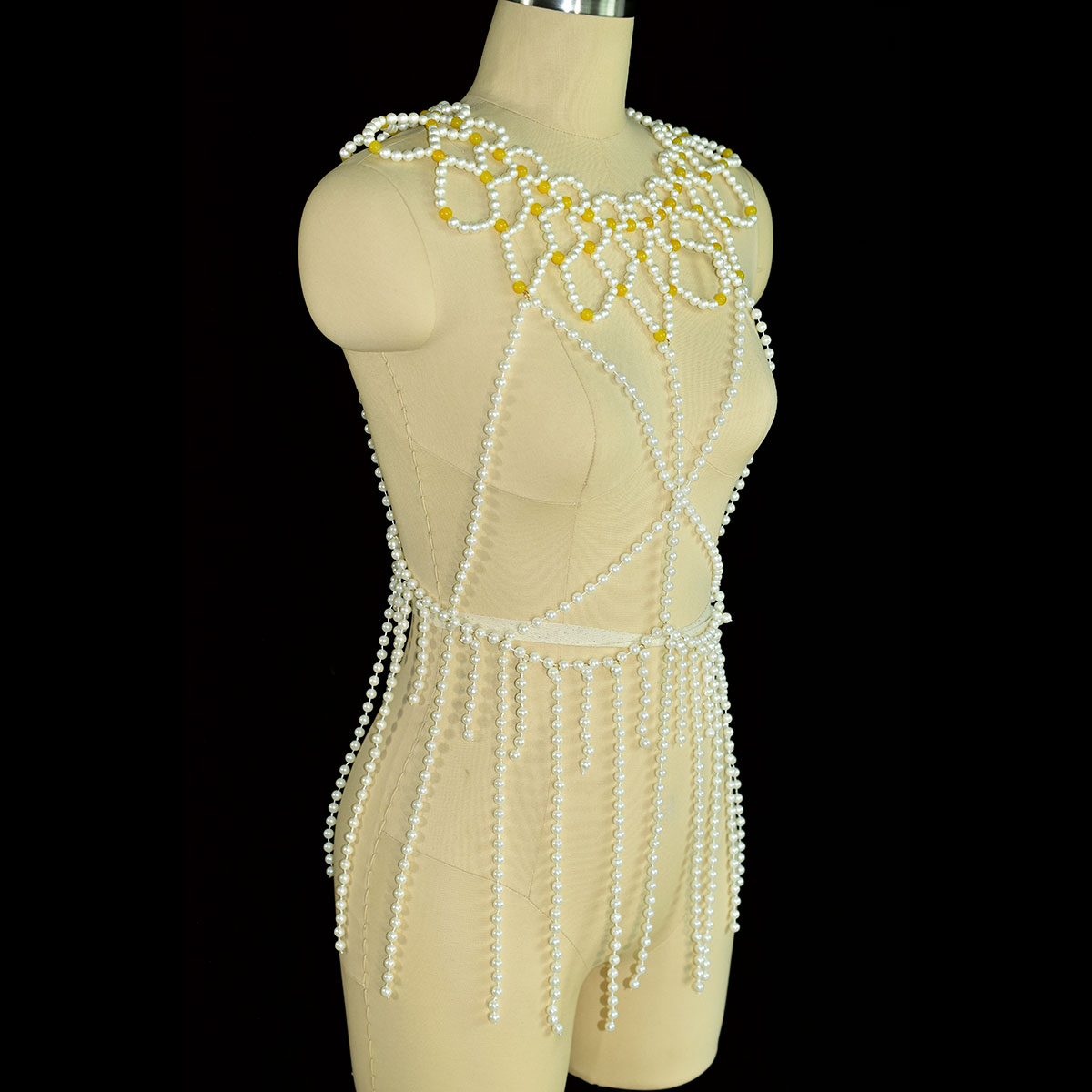 Fashion Faux Pearl Body Jewelr - огляд і ціна Yellow Body Jewelry