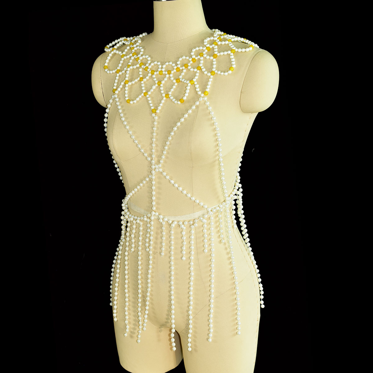 Fashion Faux Pearl Body Jewelr - огляд і ціна Yellow Body Jewelry