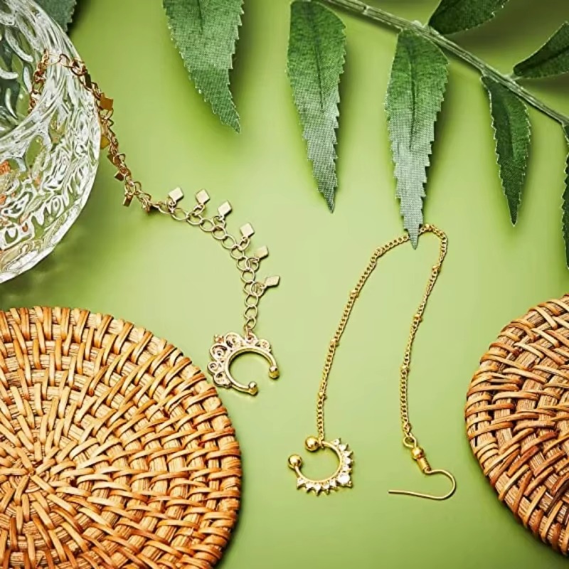 1Pc/Set Yellow Gold Fake Septu - огляд і ціна Yellow Body Jewelry