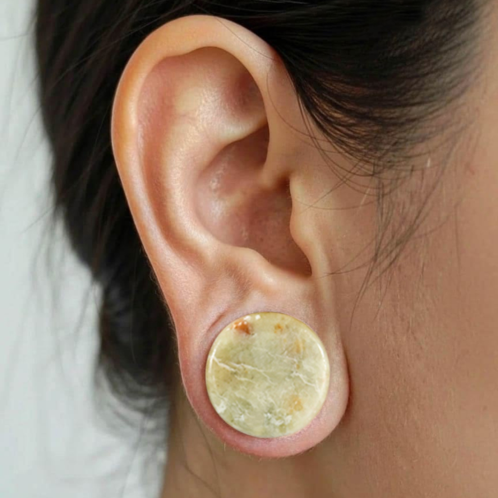 1-2PCS Nature Green-yellow Jad - огляд і ціна Yellow Body Jewelry
