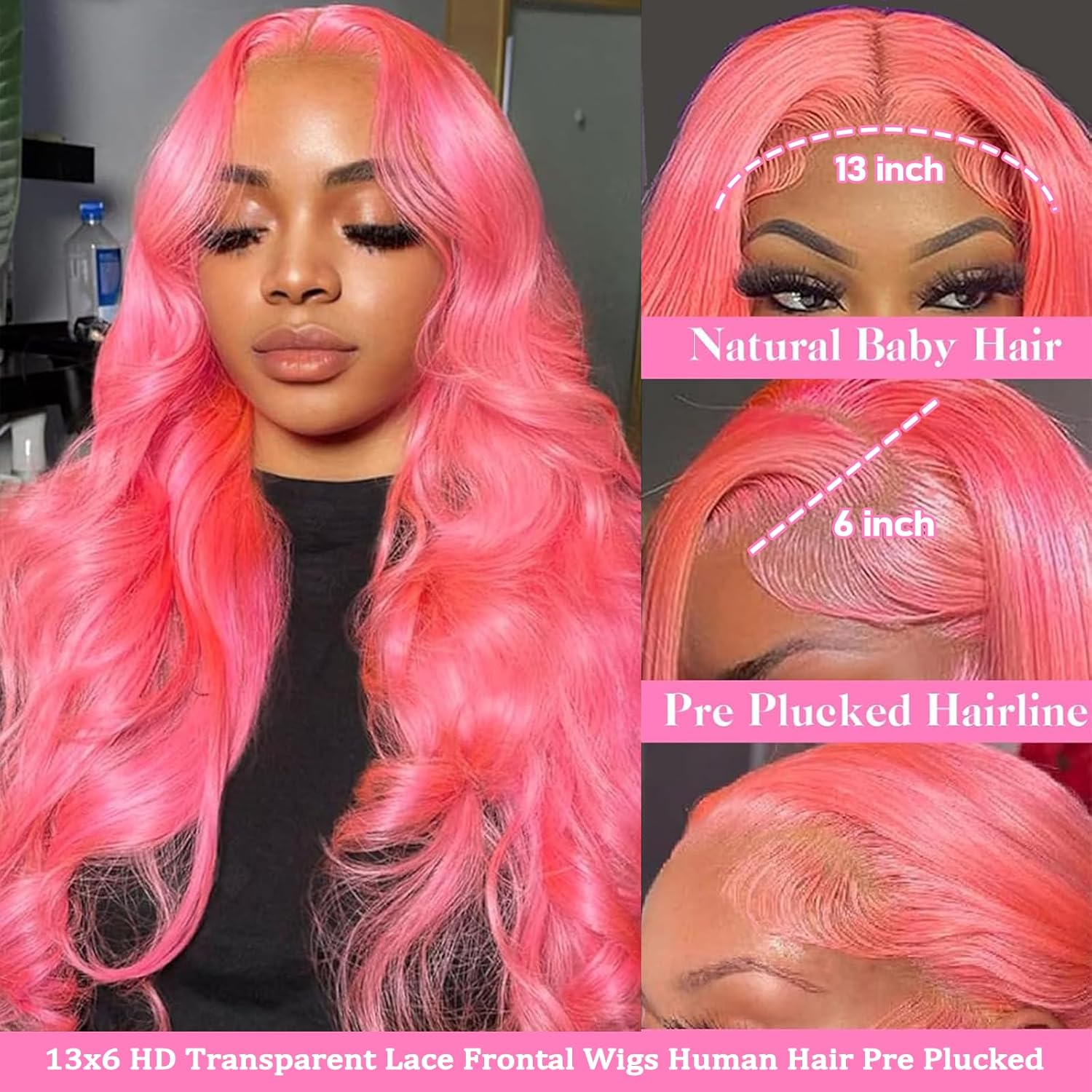 250 Density Pink Wig Body Wave - огляд і ціна Body Jewelry Underwear