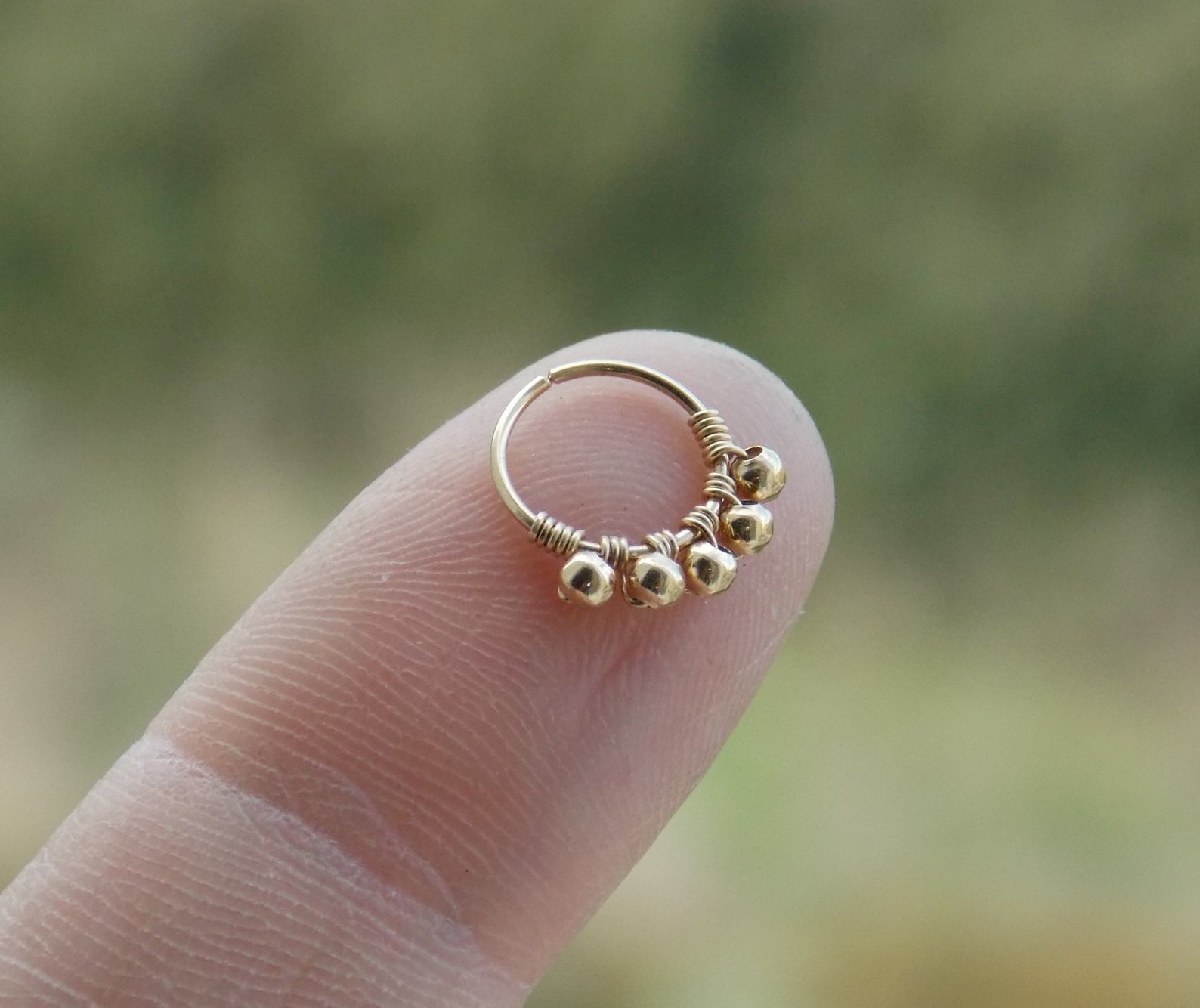 14K Gold Filled Beaded Nose Ri - огляд і ціна Body Jewelry Hangers