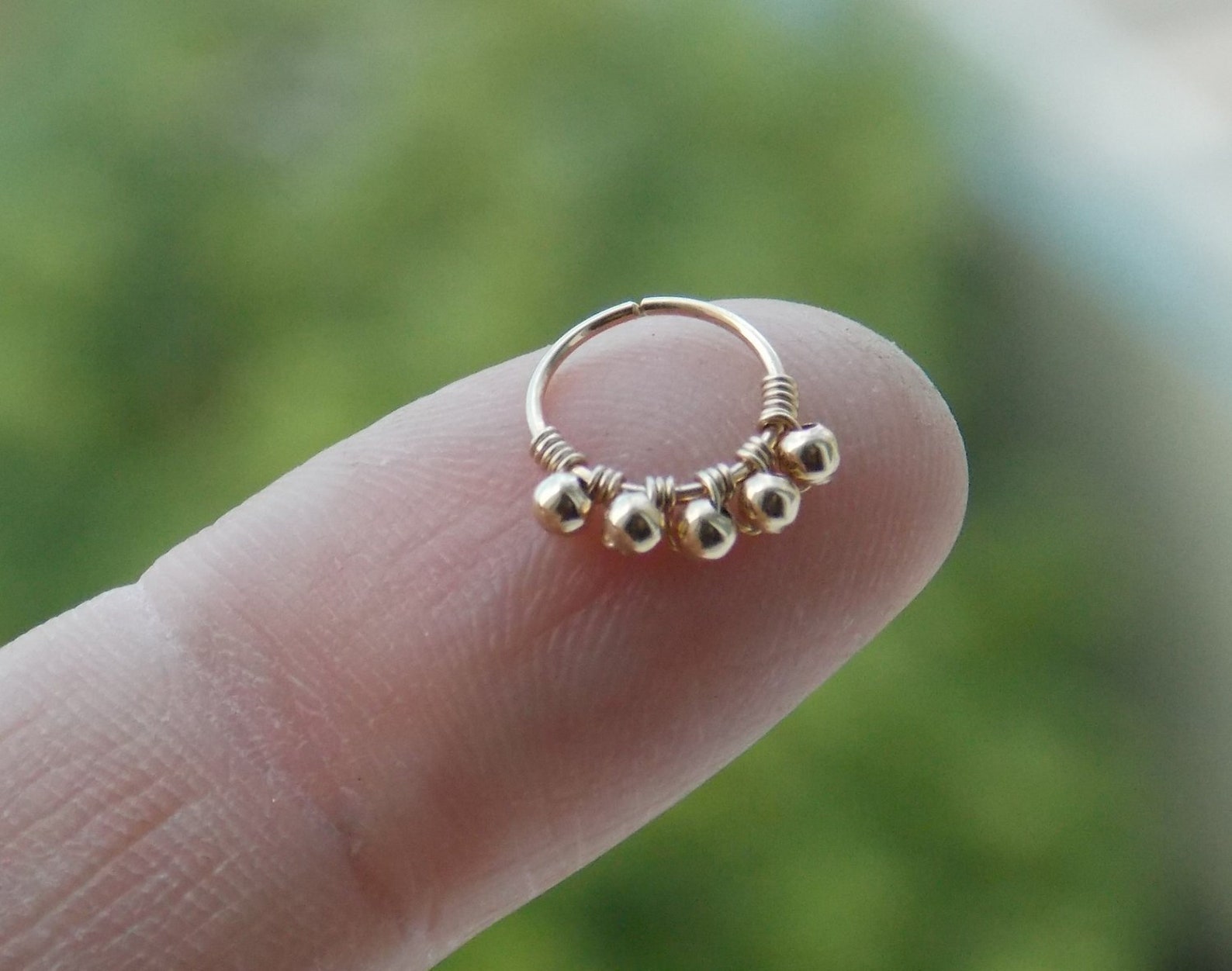 14K Gold Filled Beaded Nose Ri - огляд і ціна Body Jewelry Hangers