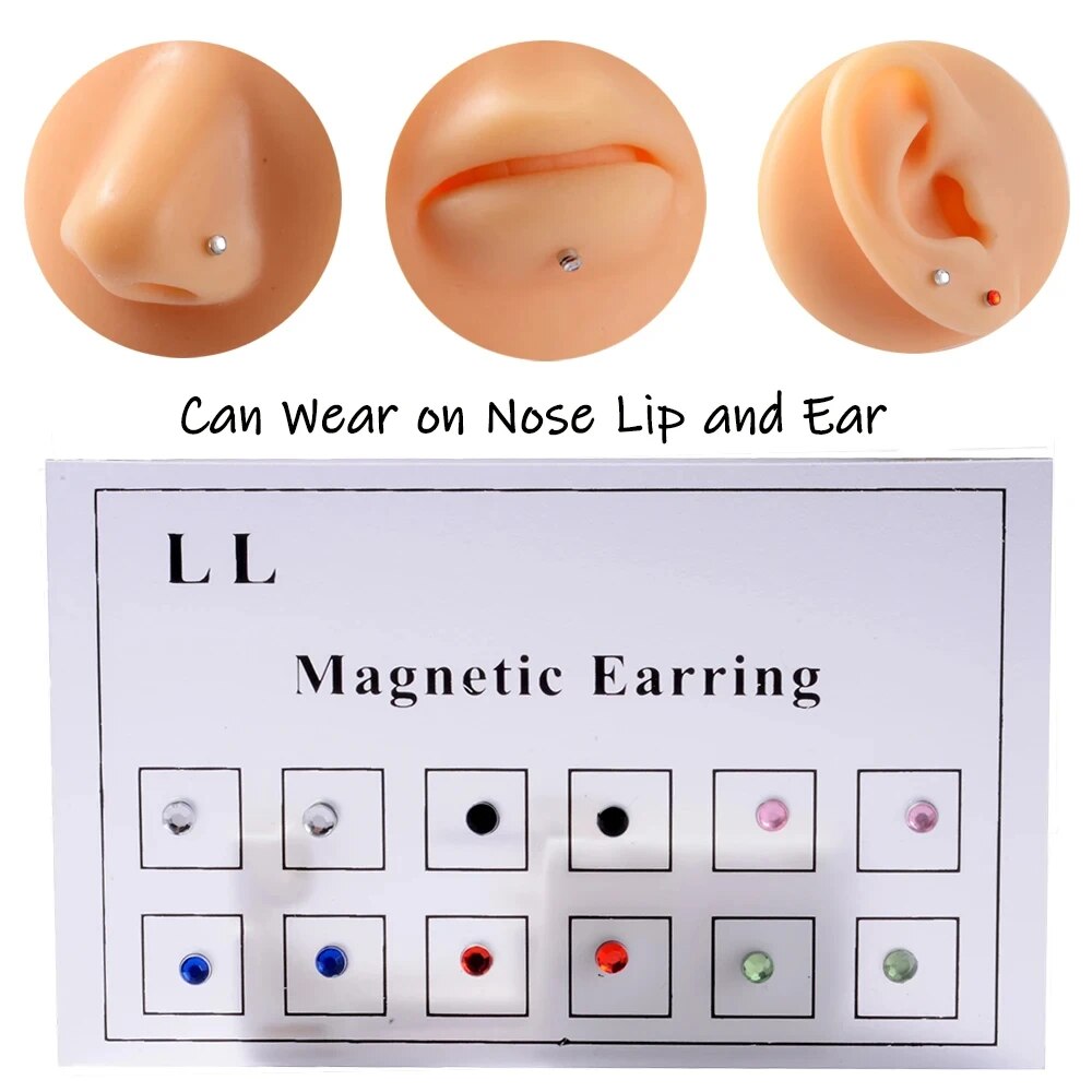 12PCS/Card Fake Cheater Non Pi - огляд і ціна Body Jewelry Nose Studs