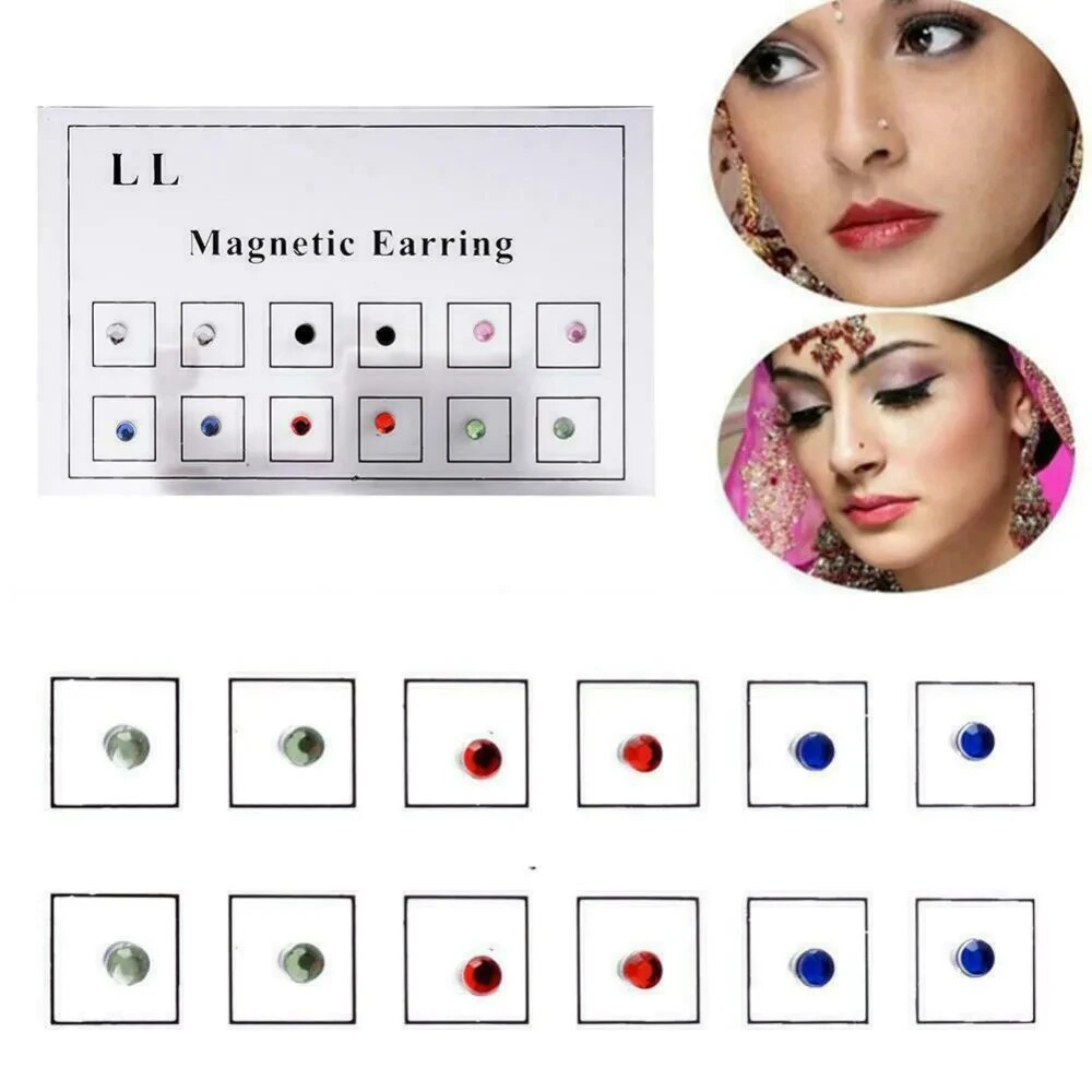 12PCS/Card Fake Cheater Non Pi - огляд і ціна Body Jewelry Nose Studs