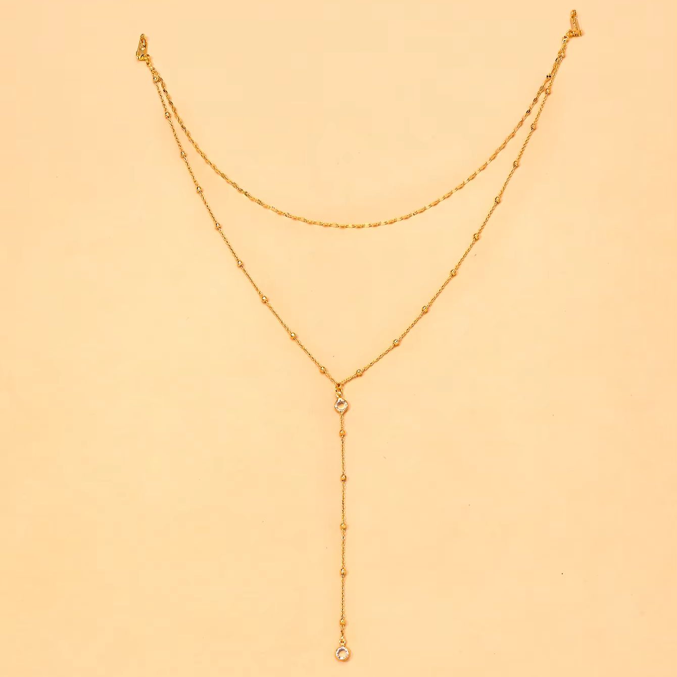 Delicate Gold Plated CZ Beaded - огляд і ціна Body Jewelry For Backless Dress