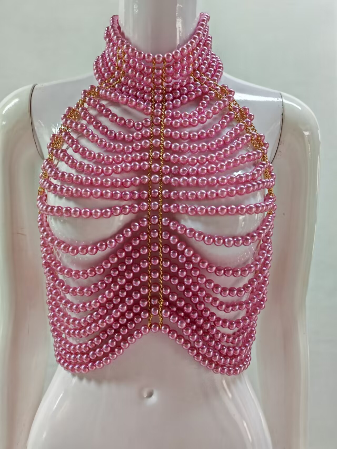 Women's Tank Tops Pile Collar  - огляд і ціна Body Jewelry For Backless Dress