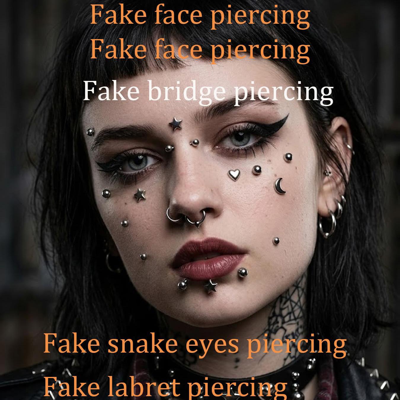 Fake Piercings Balls Stick on  - огляд і ціна Body Jewelry Nose Studs