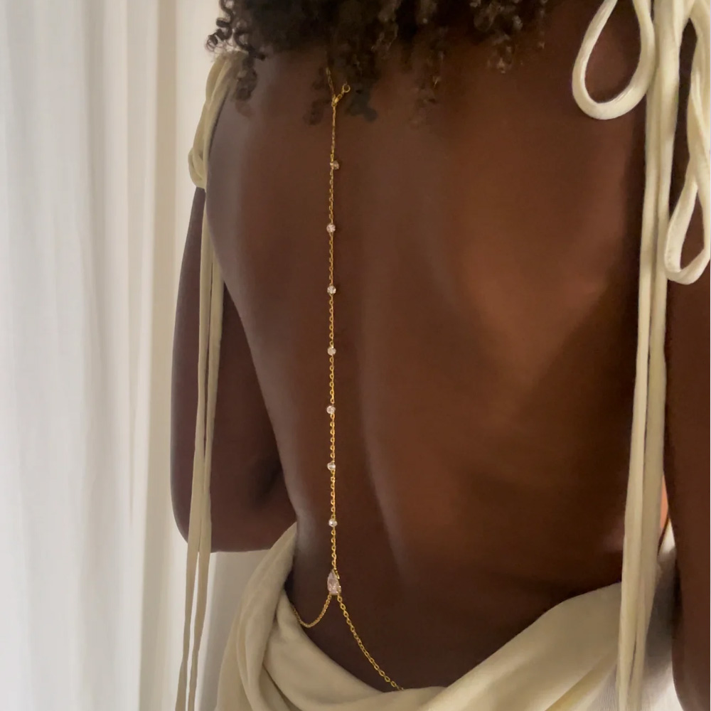Stonefans Luxury Water Drop Zi - огляд і ціна Body Jewelry For Backless Dress