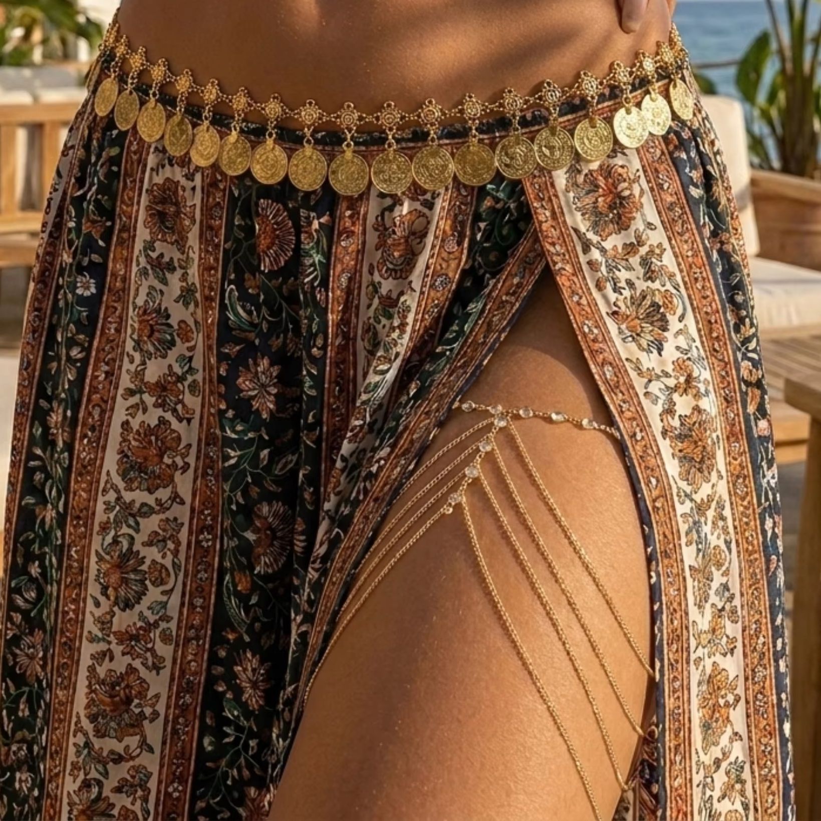 Sexy Crystal Bead Multilayer L - огляд і ціна Body Jewelry Thigh Chain