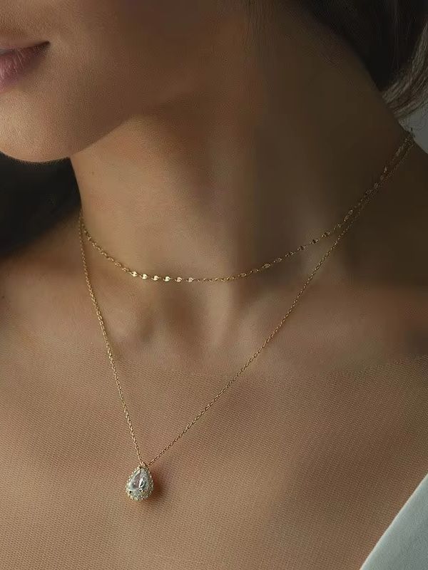 Gold Silver Teardrop Crystal B - огляд і ціна Body Jewelry For Backless Dress