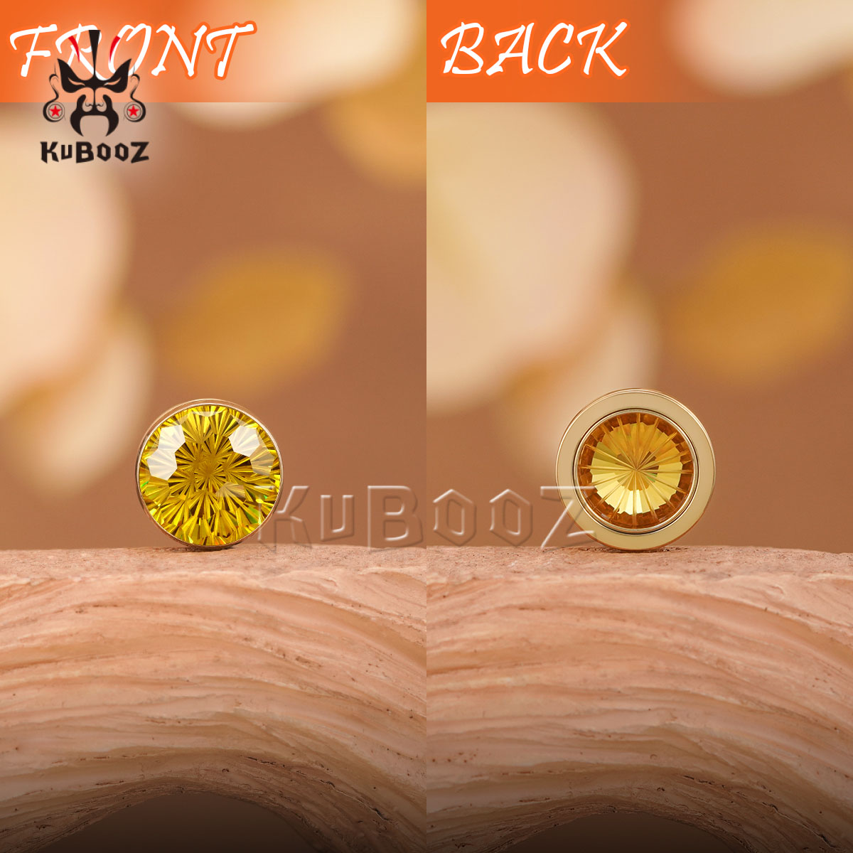 2PCS Shiny Yellow Crystal Diam - огляд і ціна Yellow Body Jewelry