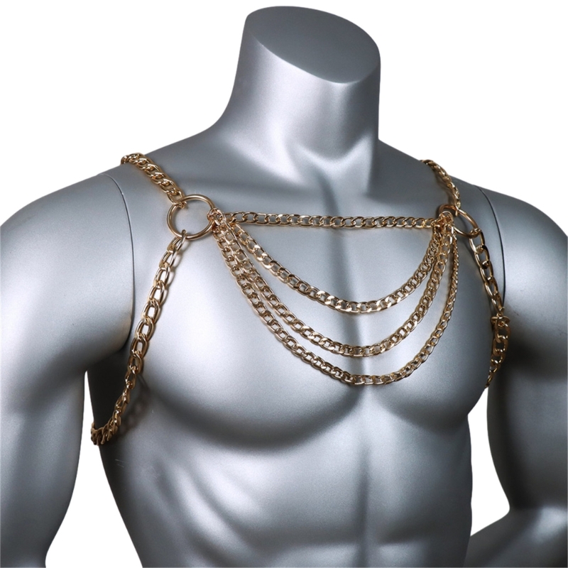 Men's Sexy Metal Body Chest Ch - огляд і ціна Body Jewelry Harness
