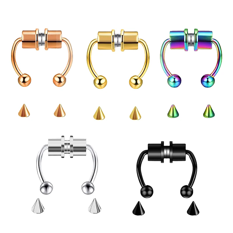 Fake Piercing Nose Ring Hoop S - огляд і ціна Body Jewelry Nose Studs