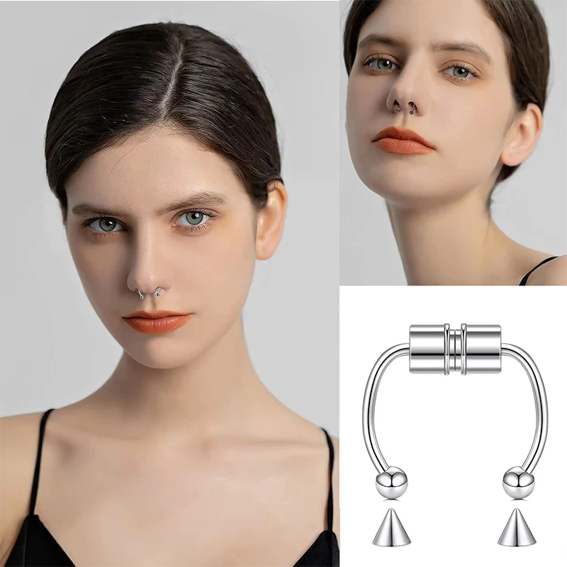 Fake Piercing Nose Ring Hoop S - огляд і ціна Body Jewelry Nose Studs
