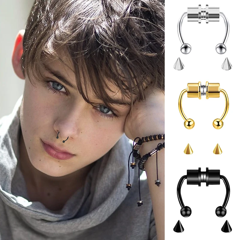 Fake Piercing Nose Ring Hoop S - огляд і ціна Body Jewelry Nose Studs