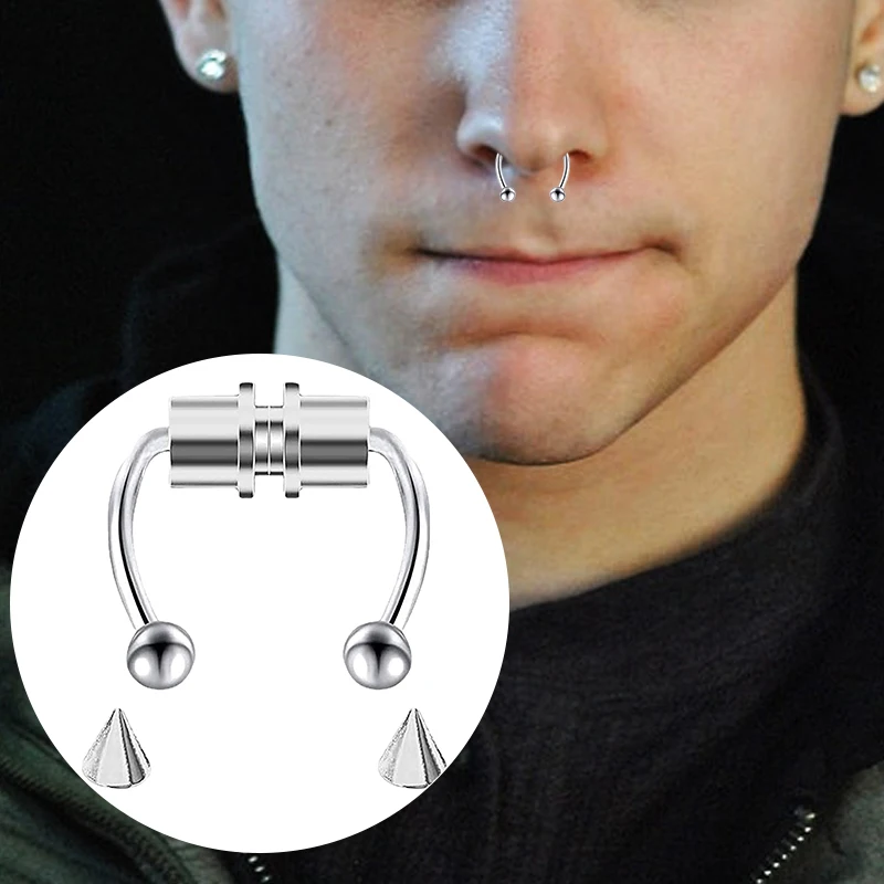 Fake Piercing Nose Ring Hoop S - огляд і ціна Body Jewelry Nose Studs