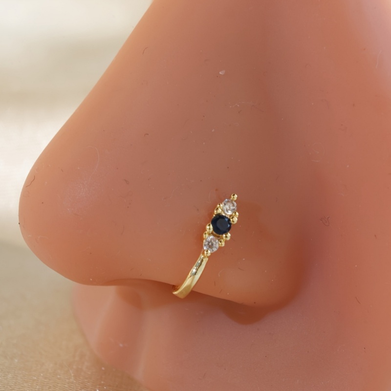 1-piece set of blue zircon nos - огляд і ціна Body Jewelry Nose Studs