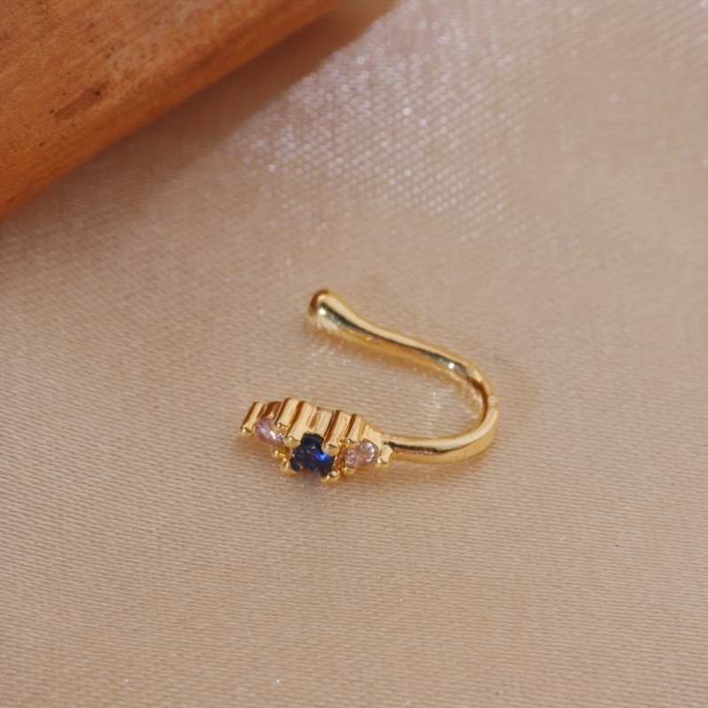 1-piece set of blue zircon nos - огляд і ціна Body Jewelry Nose Studs