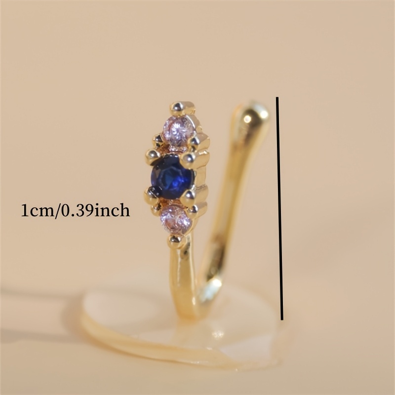 1-piece set of blue zircon nos - огляд і ціна Body Jewelry Nose Studs