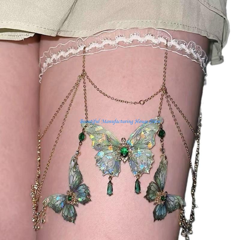 E56A Butterfly Tassels Thigh C - огляд і ціна Body Jewelry Thigh Chain