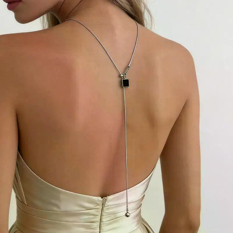 Sparkly Pearl Back Chain Neckl - огляд і ціна Body Jewelry For Backless Dress