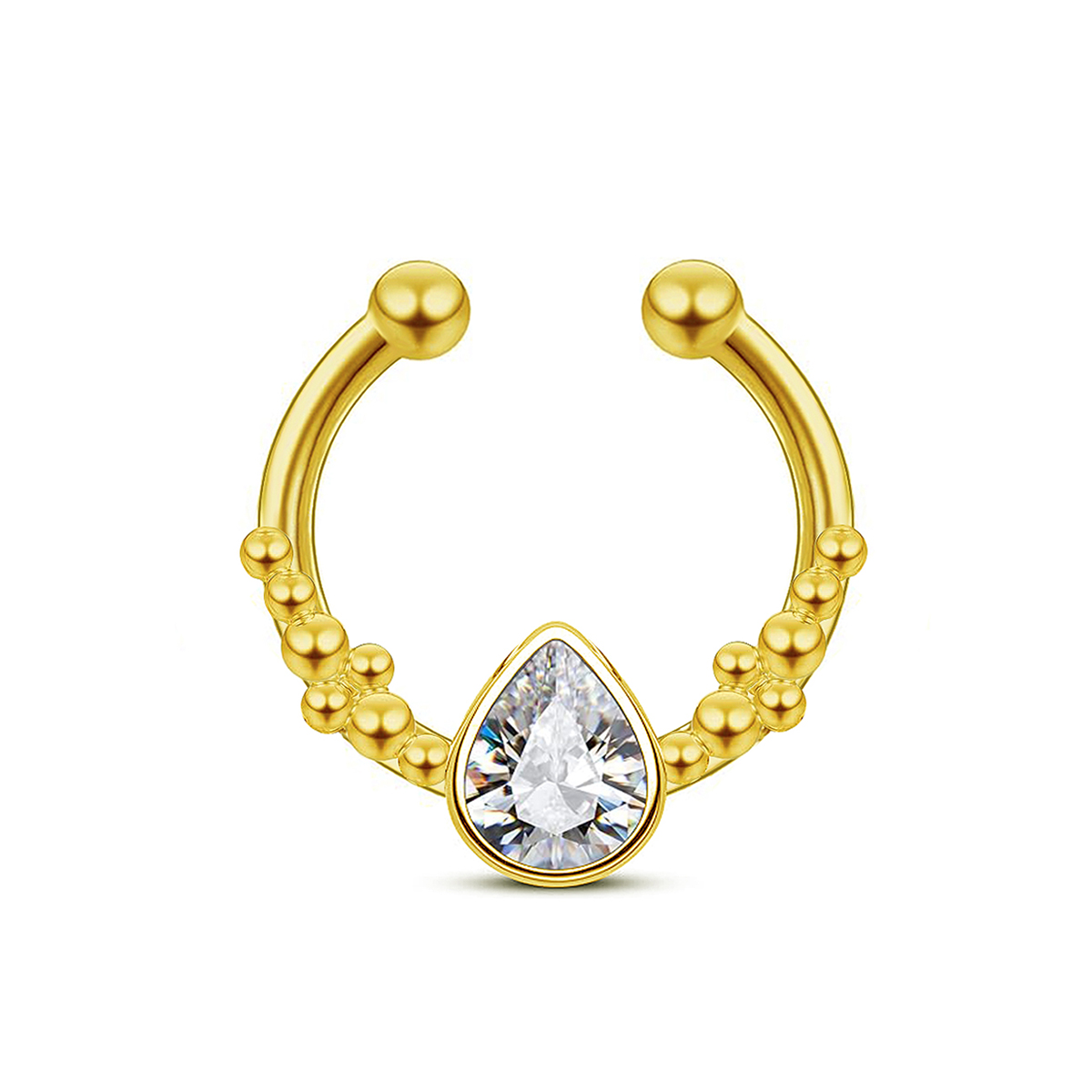 Stainless Steel Horseshoe Wate - огляд і ціна Body Jewelry Nose Studs