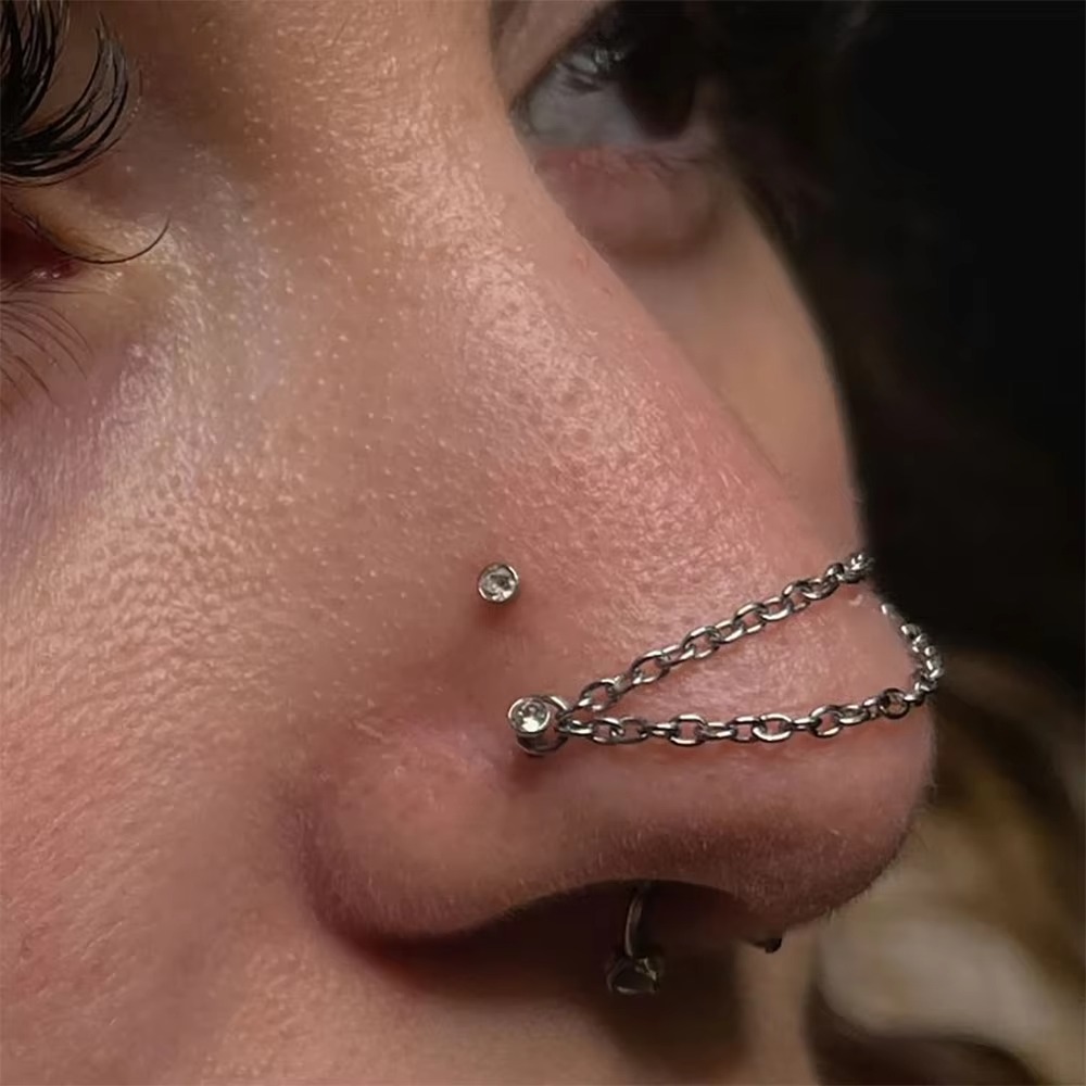 Fashion Titanium Nose Chain Do - огляд і ціна Body Jewelry Nose Studs