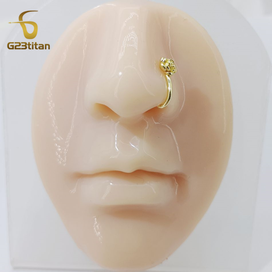 1pc Crystal Copper Rose Nose C - огляд і ціна Body Jewelry Nose Studs
