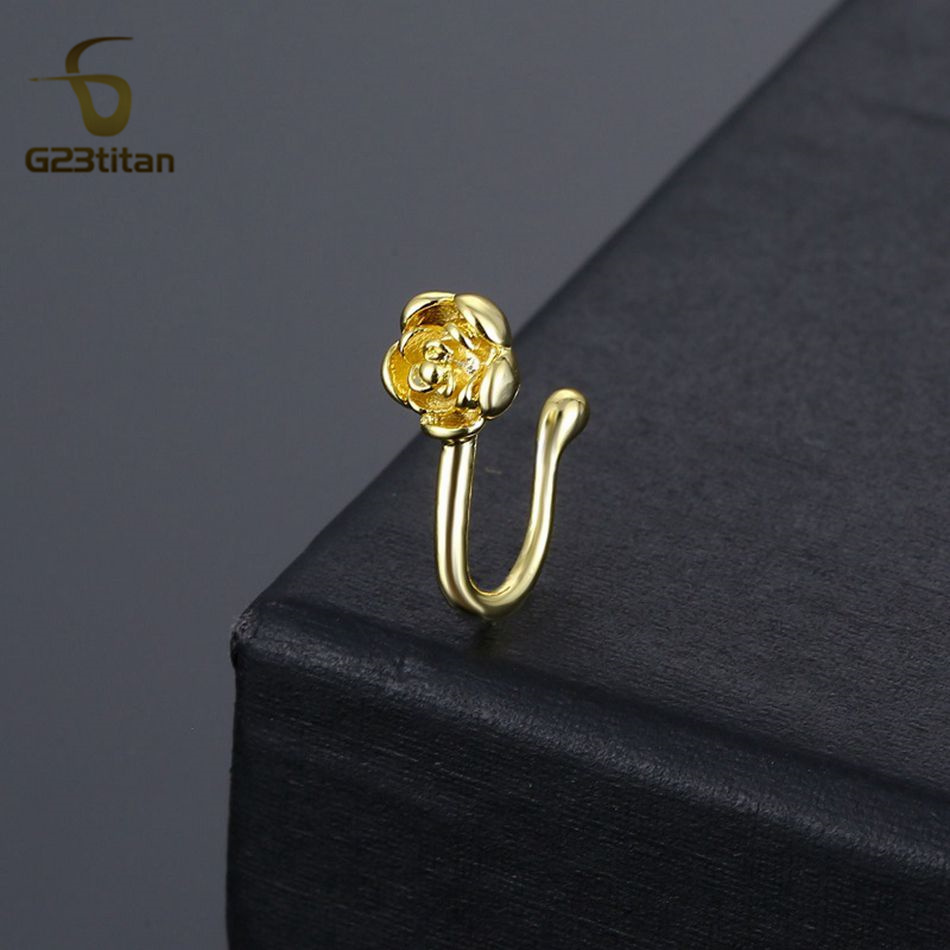 1pc Crystal Copper Rose Nose C - огляд і ціна Body Jewelry Nose Studs