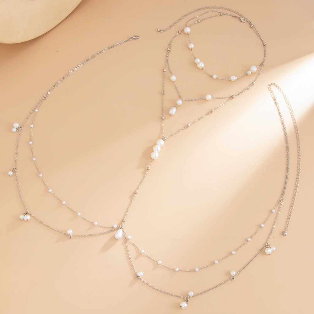 Multi Layer Imitation Pearl Ne - огляд і ціна Body Jewelry Harness