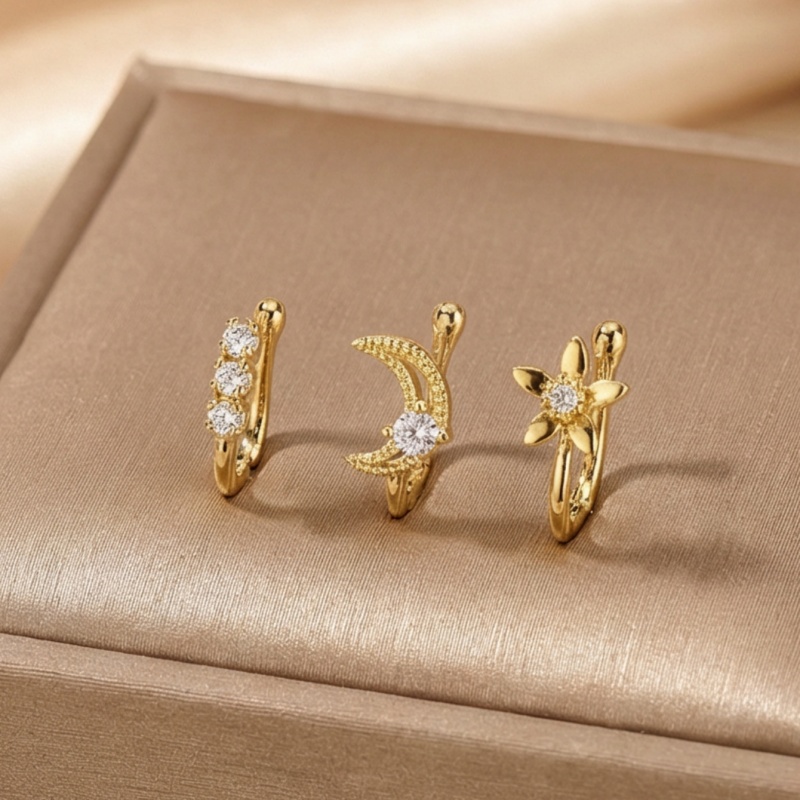 3-piece retro light luxury nos - огляд і ціна Body Jewelry Nose Studs